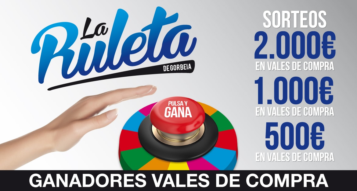 Ganadores de los sorteos de los vales de compra de La Ruleta de Gorbeia