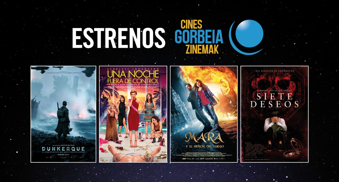 Cuatro estrenos este fin de semana en Cines Gorbeia Zinemak