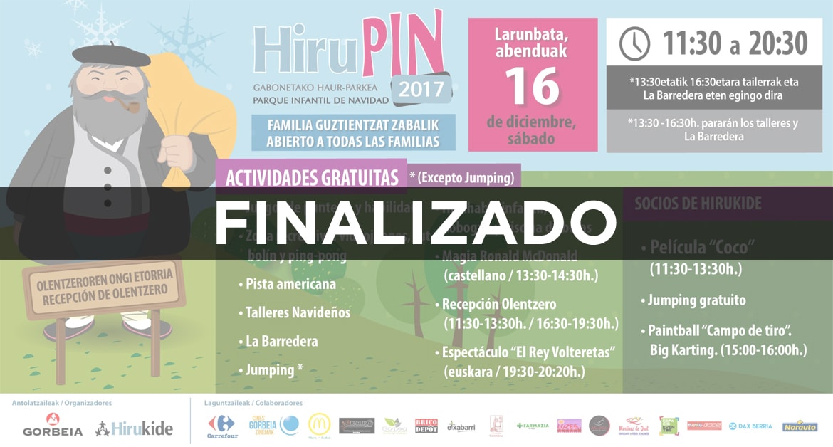 ¡Ven al Parque Infantil de Navidad Hirupin 2017! 