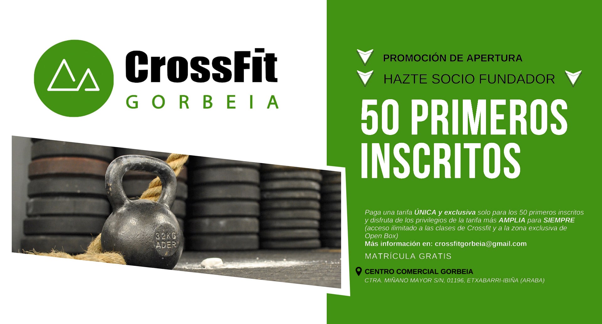 ¡Crossfit Gorbeia ya está abierto!