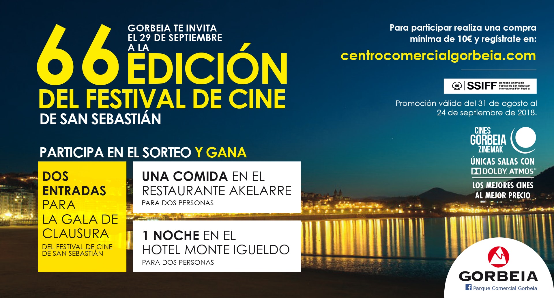 Gorbeia te invita a la 66 Edición del Festival de Cine de San Sebastián