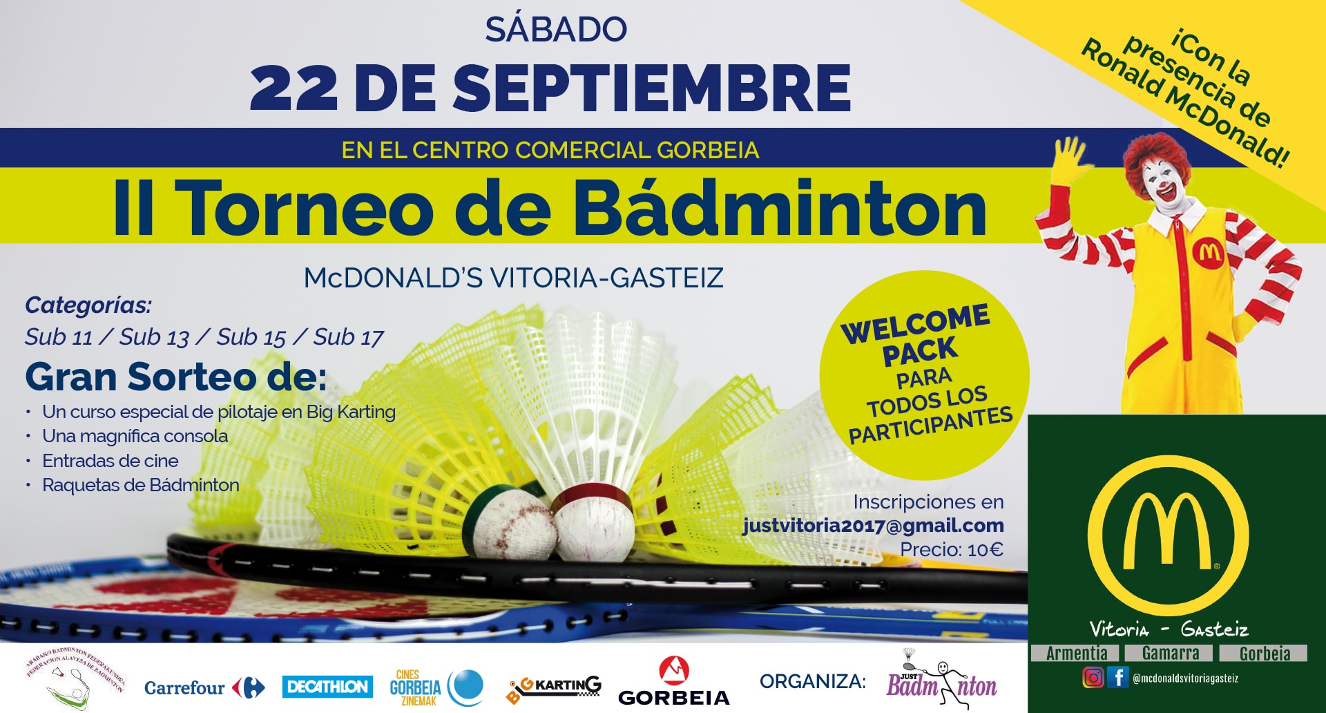 II.Torneo de Bádminton en el Centro Comercial Gorbeia