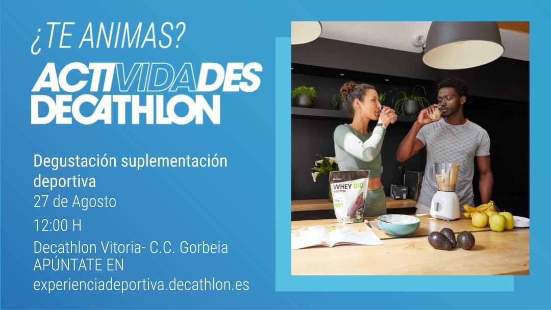 Degustación suplementación deportiva en Decathlon Gorbeia