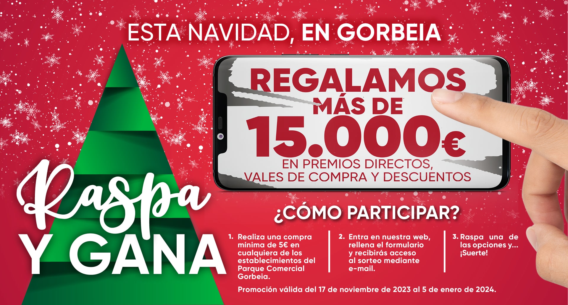 Esta Navidad en Gorbeia ¡Raspa y Gana!