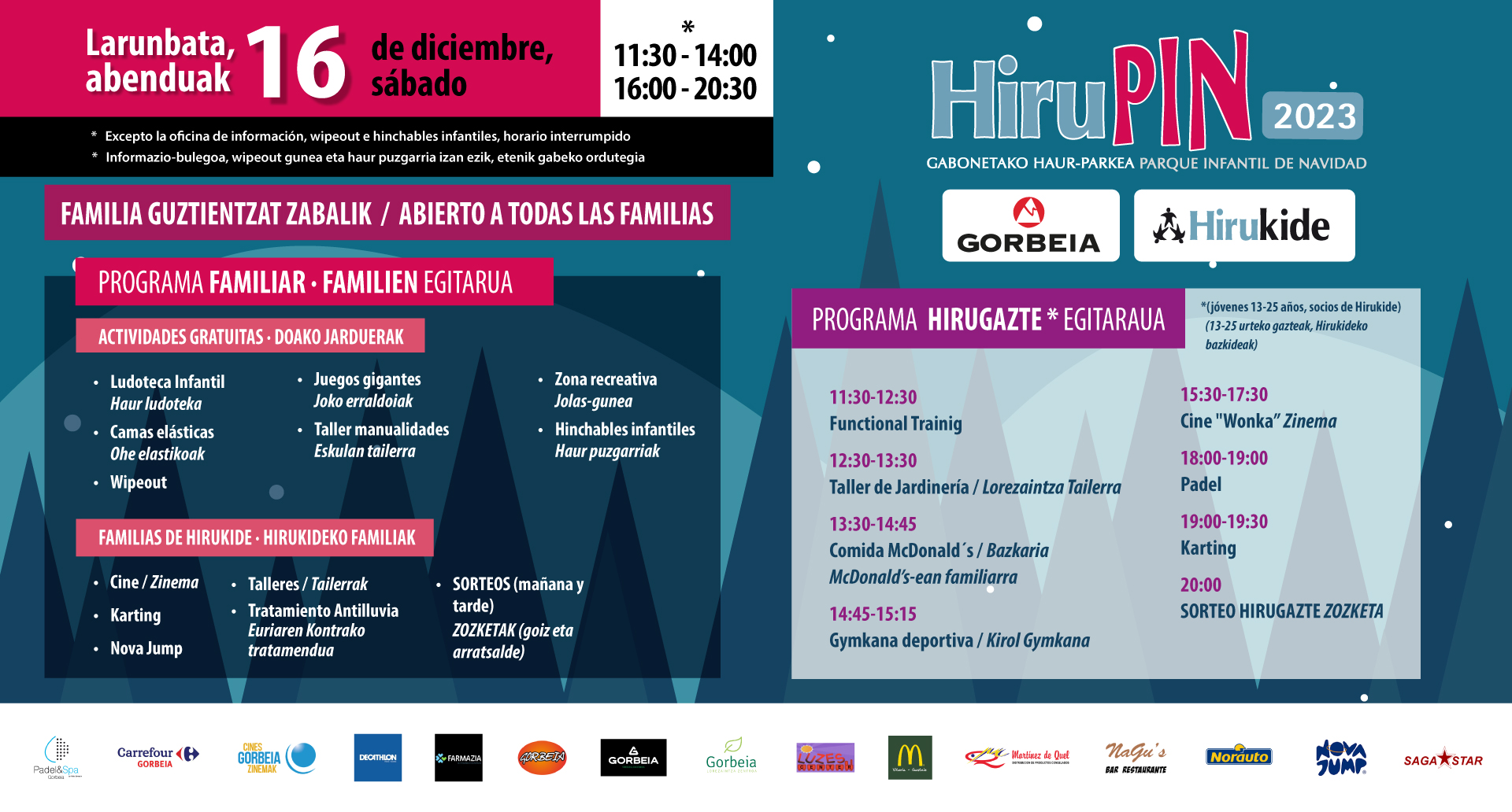 ¡Ven al Parque Infantil de Navidad Hirupin 2023! 