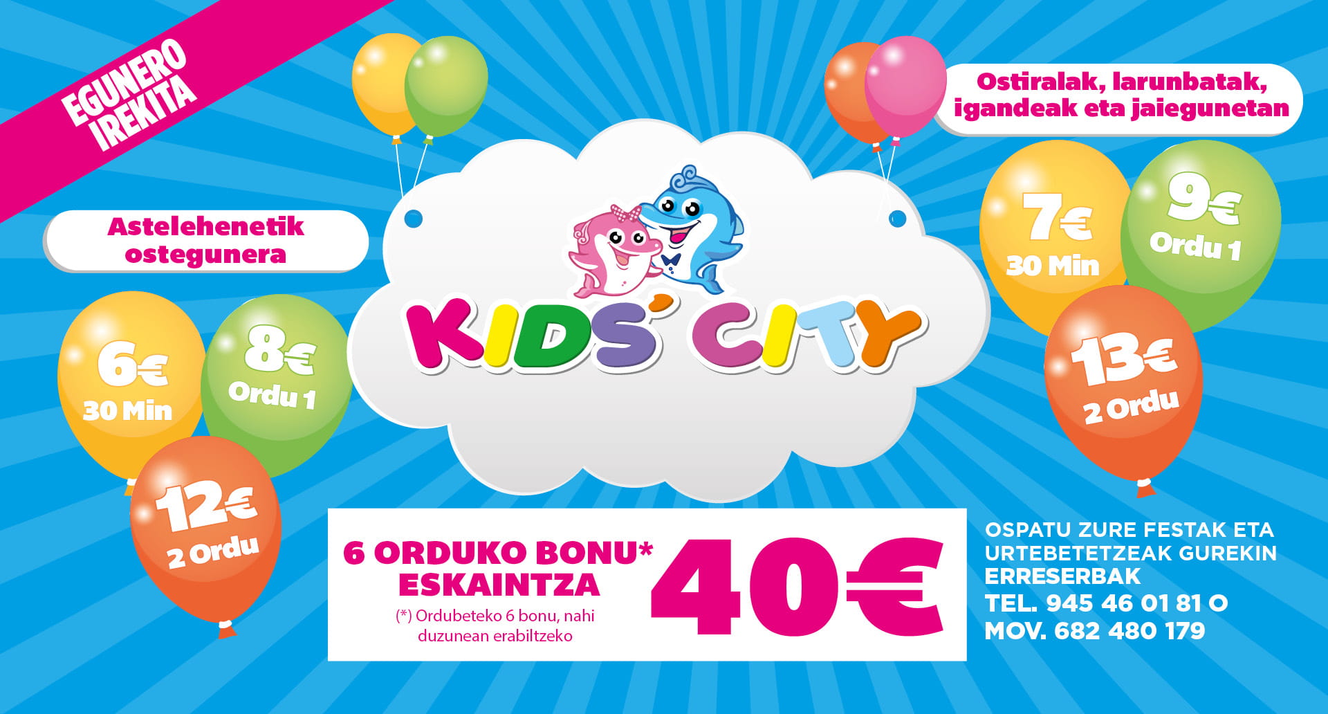 Kids City Tarifas Eus