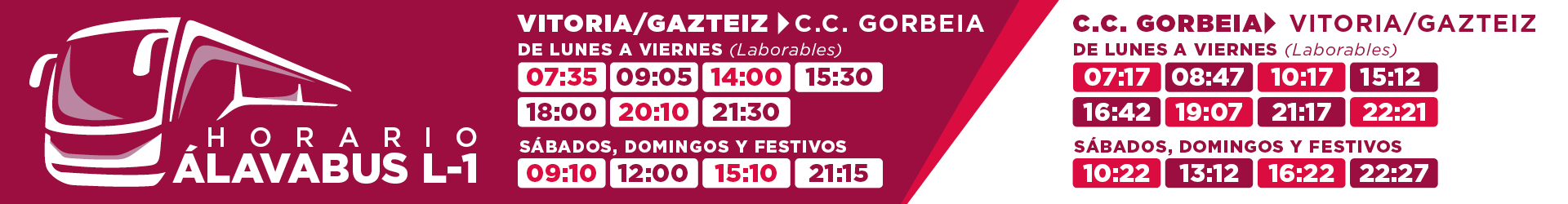 Horario autobuses Gorbeia